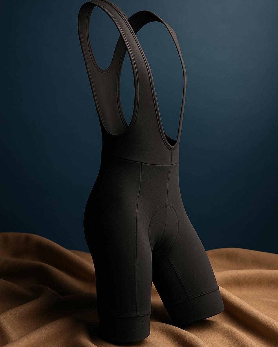 High-performance black cycling bib shorts for men and women, small sizes