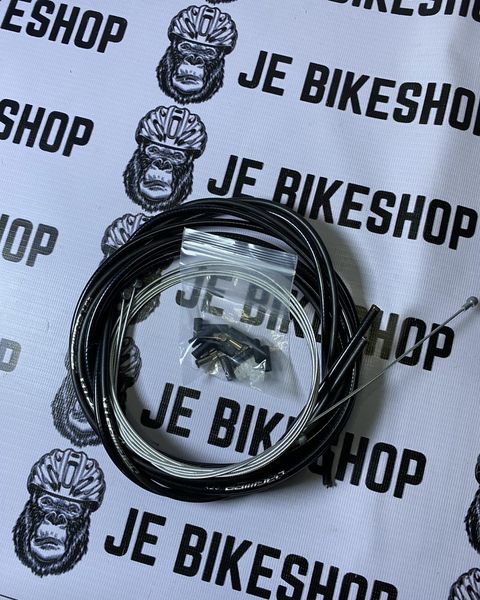 Jagwire bike cable set with housing for smooth shifting and braking.