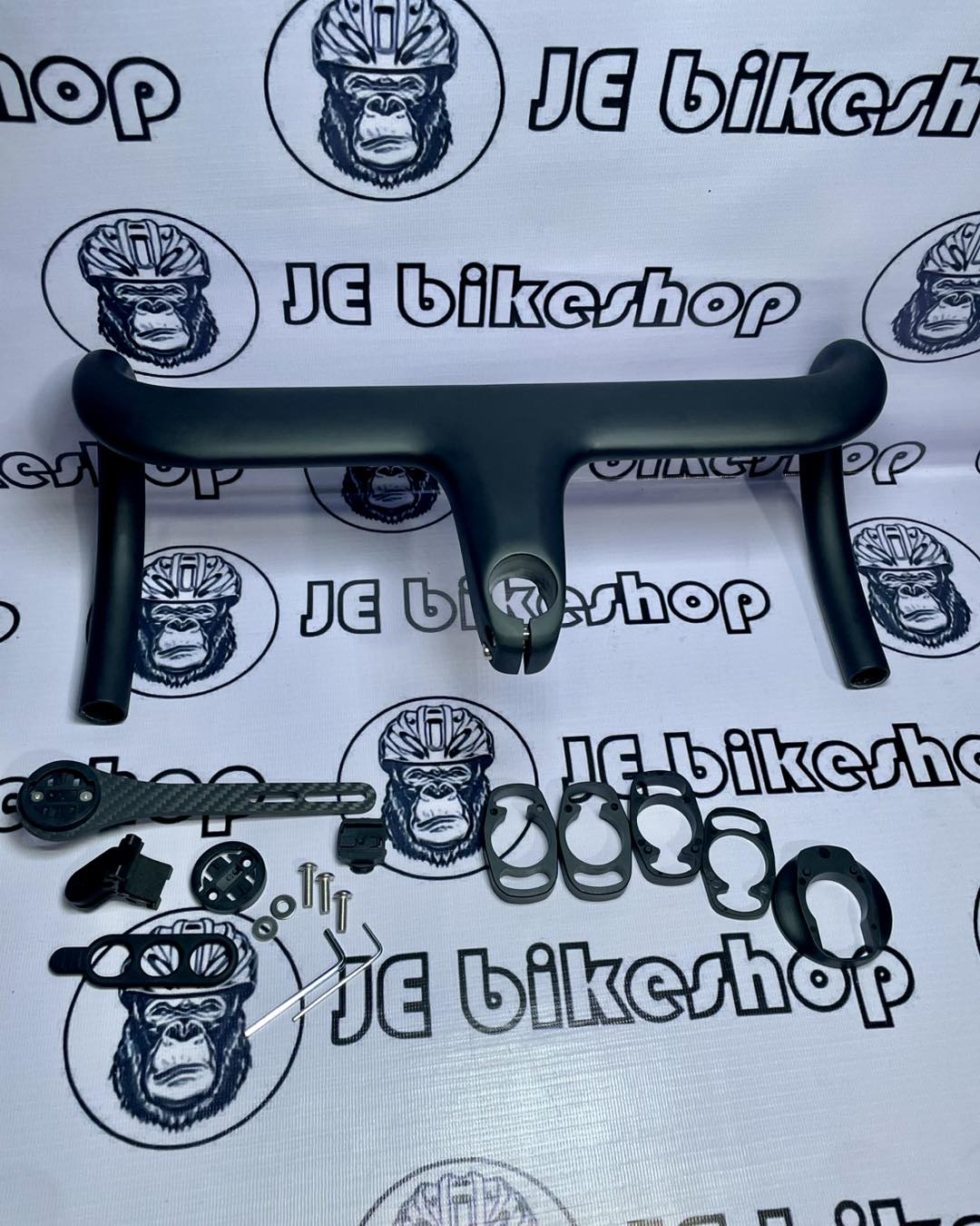 Road bike integrated carbon handlebar KOCEVLO 100x400mm black.