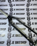 Durable Lutu Wang MTB fork 27.2mm glossy black, ideal for trail riding