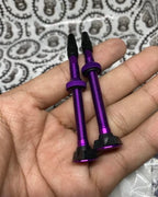 TUBELESS PRESTA VALVE REMOVABLE CORE VIOLET 80MM PAIR