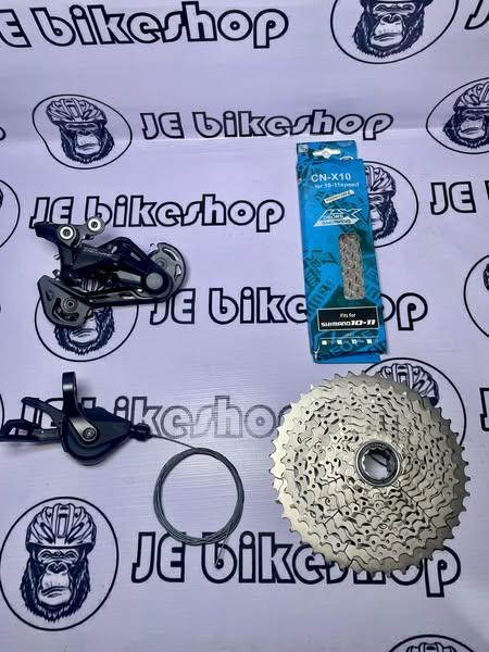 Shimano Deore M4120 10 speed upkit with M4100 42T cogs and Shimano 10-11S chain
