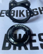 Evosid Center Lock to 6-bolt rotor adapter for bike disc brakes.