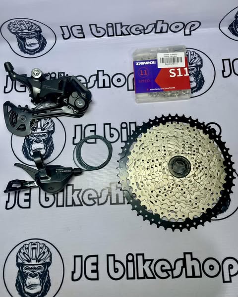 Shimano CUES U6000 SGS 11 speed upkit with Tanke 11S 126-link chain and TT Pro 11-50T cogs