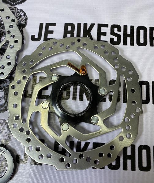 Shimano RT10 Center Lock brake rotor for precise stopping power.