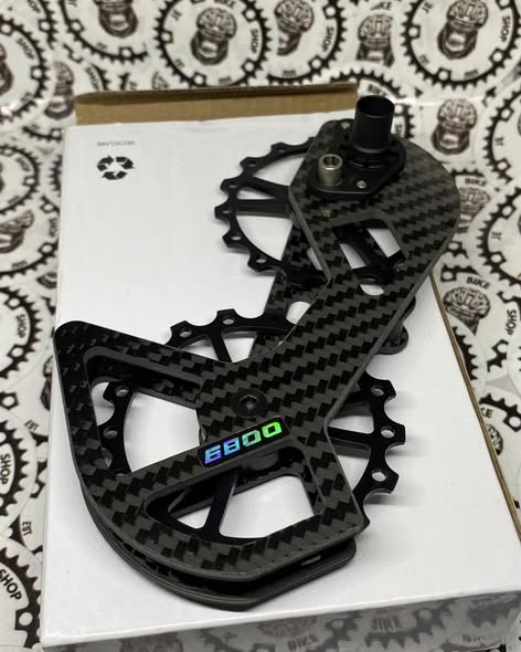 SHIMAN0 105 6800 MODEL OVERSIZED CERAMIC PULLEY CARBON CAGE  *ALSO COMPATIBLE TO TIAGRA LATEST RD