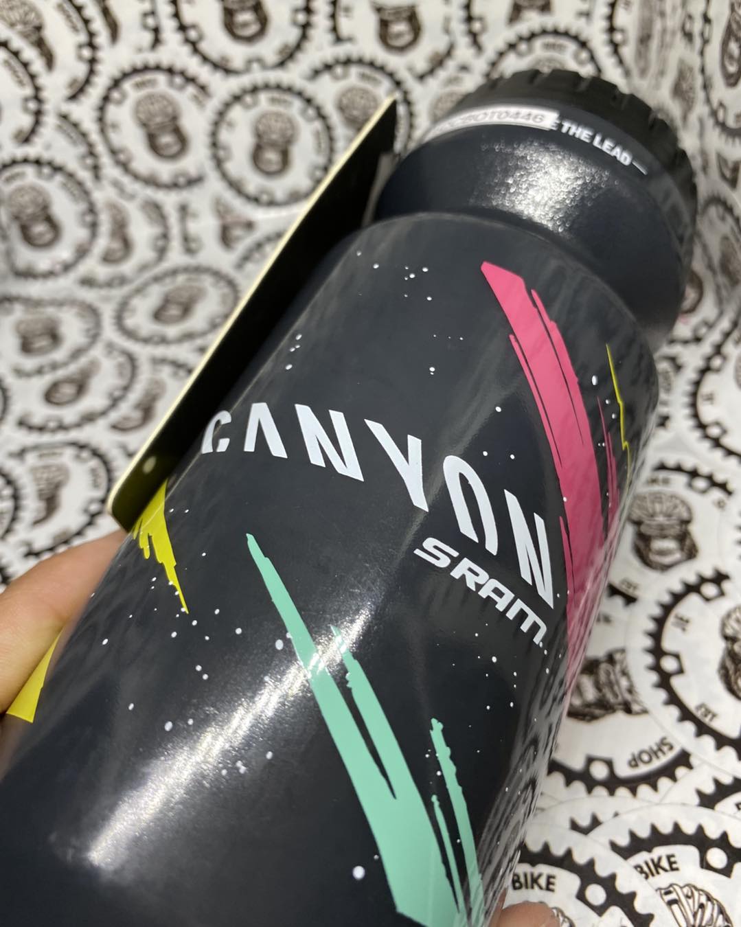 RAPHA X CANYON SRAM MADE BY SPECIALIZED U.S.A. “ TAKE THE LEAD “ ART WORK CYCLING WATER BOTTLE “