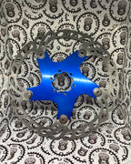 Weapon bicycle brake rotor, floating design, blue color