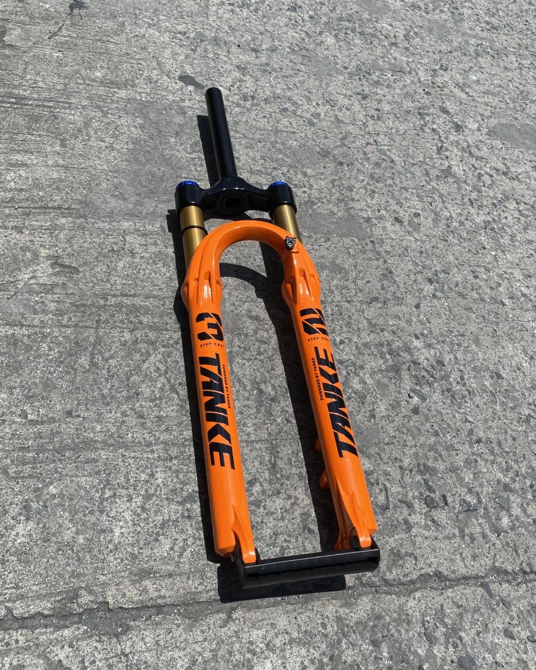 TANKE BIKE FORK MTB AIR FRONT SUSPENSION 29ER INCH 120 MM TRAVEL QUICK RELEASE FORK “NON TAPERED”