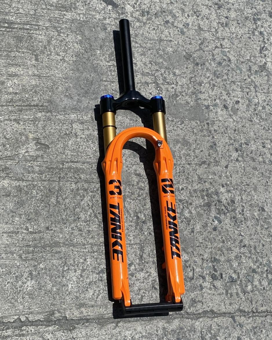 TANKE BIKE FORK MTB AIR FRONT SUSPENSION 29ER INCH 120 MM TRAVEL QUICK RELEASE FORK “NON TAPERED”