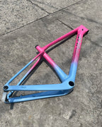 TANKE TK 5 29 ER FULL CARBON V1 THRU AXLE BOOST SIZE SMALL BLUE PINK COTTON CANDY