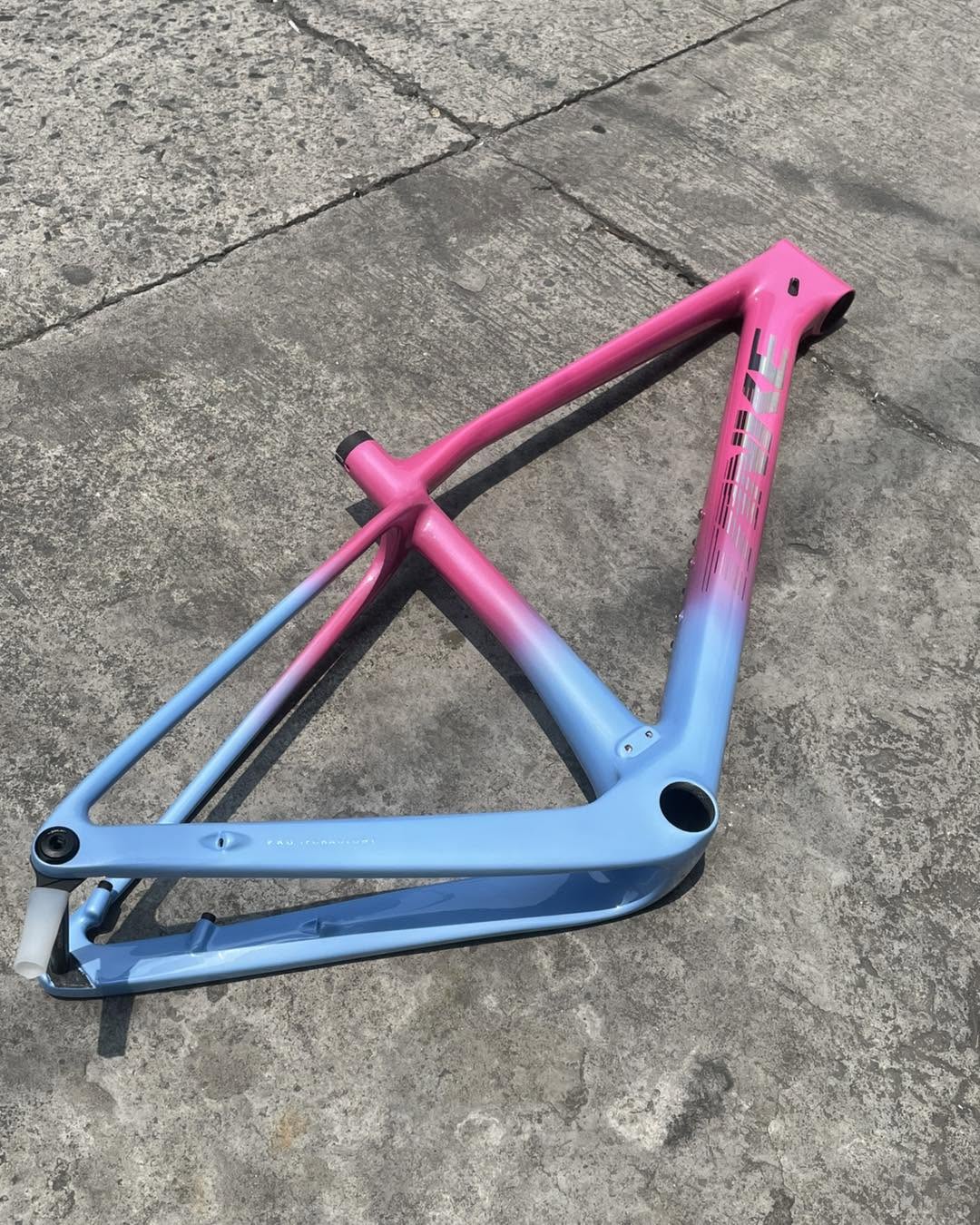 TANKE TK 5 29 ER FULL CARBON V1 THRU AXLE BOOST SIZE SMALL BLUE PINK COTTON CANDY