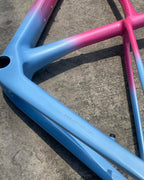 TANKE TK 5 29 ER FULL CARBON V1 THRU AXLE BOOST SIZE SMALL BLUE PINK COTTON CANDY