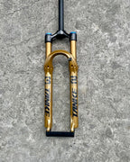 TANKE BIKE FORK MTB AIR FRONT SUSPENSION 29ER GOLD ( FOX KASHIMA ) 120MM TRAVEL QUICK RELEASE “NON TAPERED”