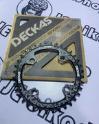 DECKAS 36 T ROUND BLACK FOR SHIMANO  94 + 96 BCD SYMETRICAL 4 HOLES