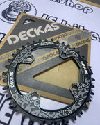 DECKAS 38T ROUND BLACK FOR SHIMANO  94 + 96 BCD SYMETRICAL 4HOLES