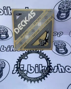 DECKAS 36 T ROUND BLACK FOR SHIMANO  94 + 96 BCD SYMETRICAL 4 HOLES