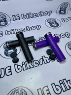 Riderace locked-on bike grip with barend black and violet
