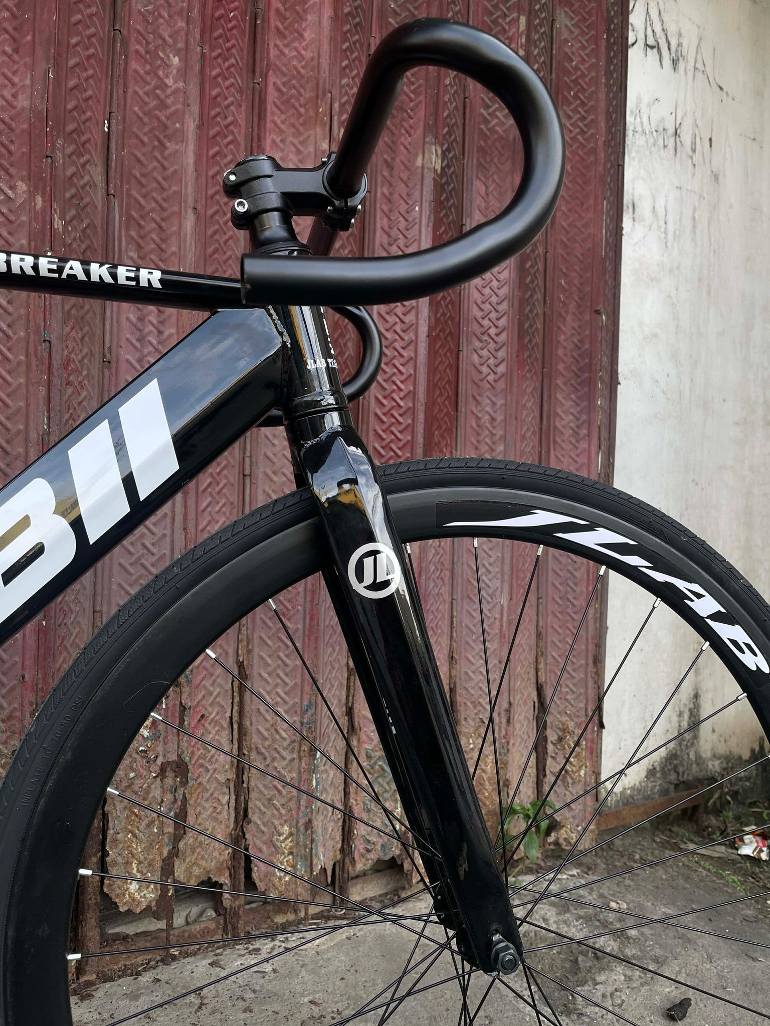 JLAB AERO FIXED GEAR/SINGLE SPEED WHOLEBIKE BLACK