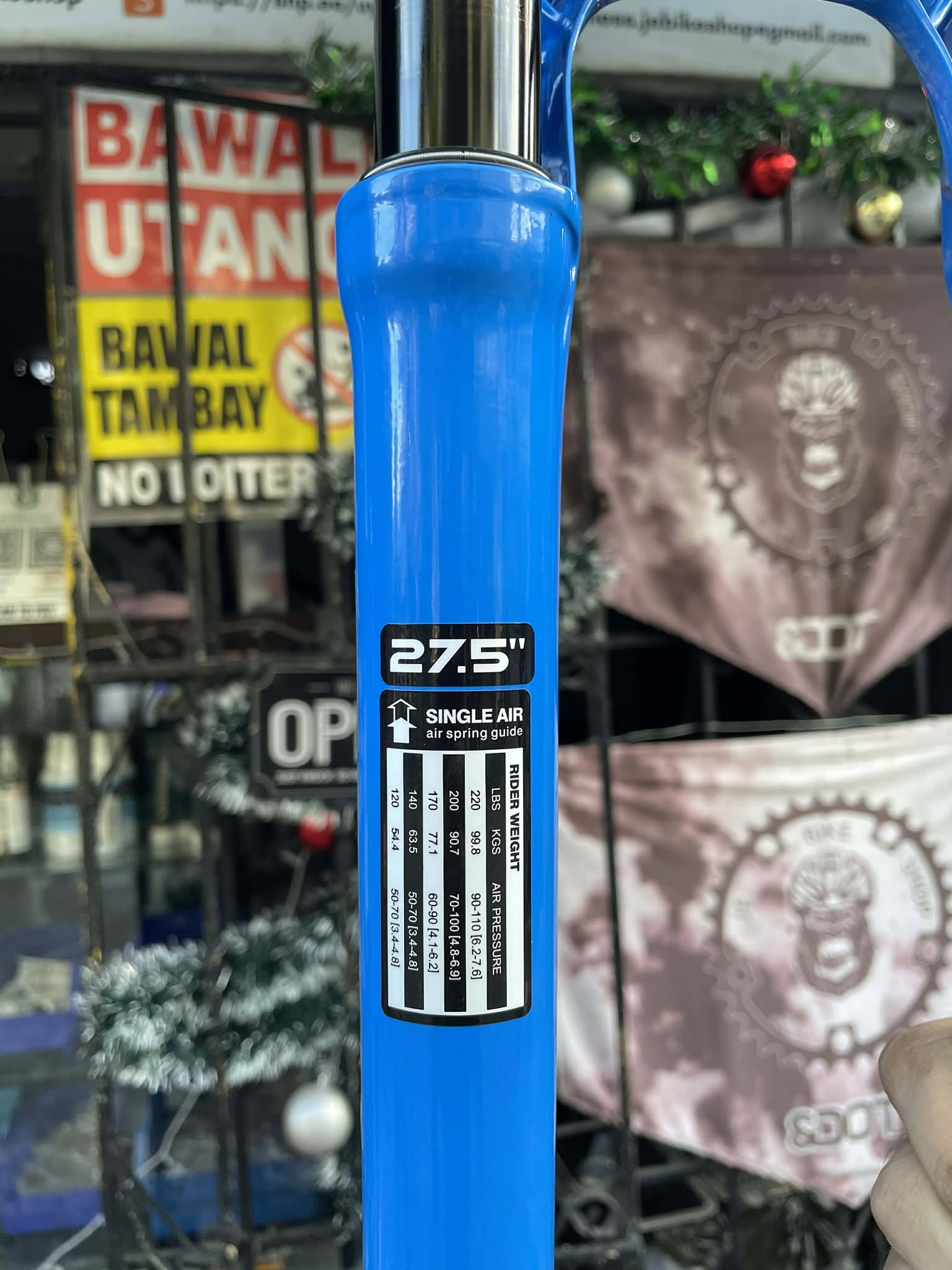 TANKE TF300 AIR SUSPENSION  BLUE 27.5 QUICK RELEASE 120MM TRAVEL