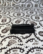 Black carbon brake shoe pads for bicycles.