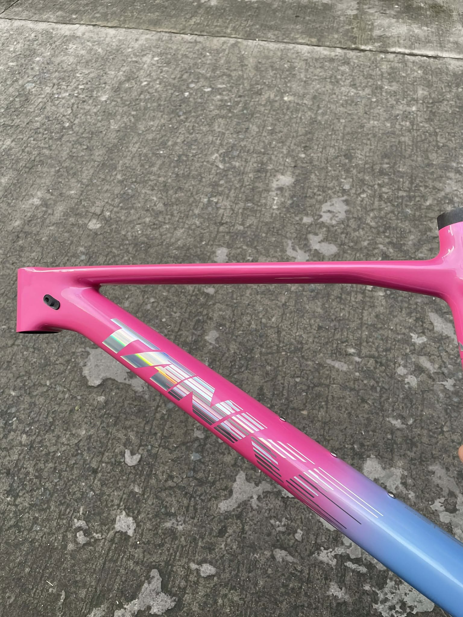 TANKE TK 5, 29ER FULL CARBON V1 THRU AXLE BOOST SIZE “SMALL” BLUE PINK COTTON CANDY