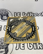 DECKAS 38T OVAL BLACK FOR SHIMANO 94 + 96 BCD 4 HOLES