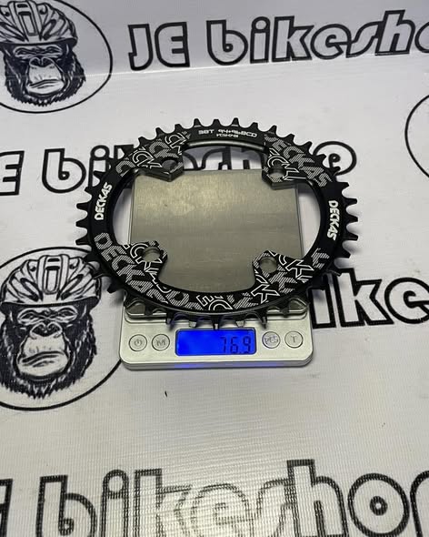DECKAS 38T OVAL BLACK FOR SHIMANO 94 + 96 BCD 4 HOLES