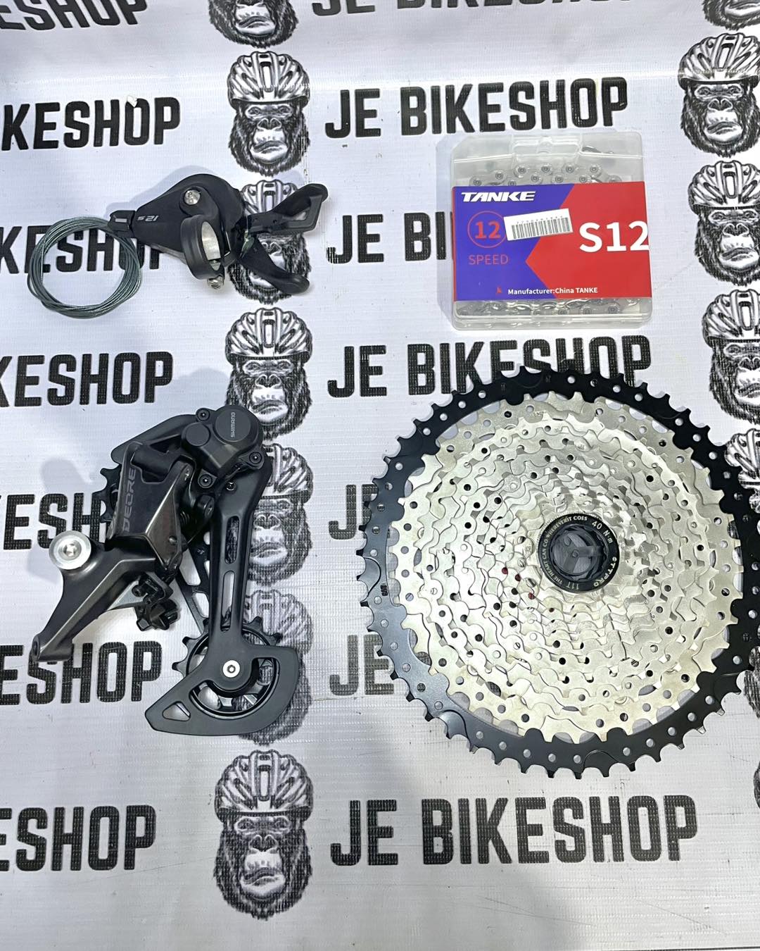 SHIMANO 12 SPEED DEORE M6100 RD AND SHIFTER TT PRO COGS 11-50 T W TANKE CHAIN