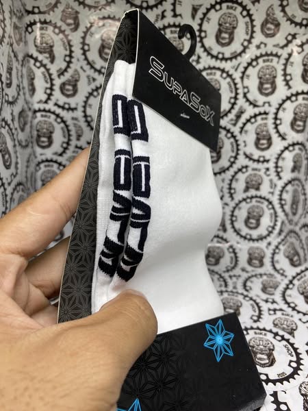 SUPASOX WHITE CYCLING SOCKS