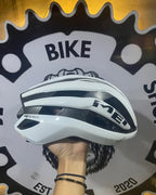 White MET Trenta helmet for road cycling, medium-large fit.