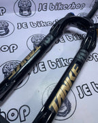 TANKE BIKE FRONT MTB AIR FRONT SUSPENSION 27.5 INCH 120MM TRAVEL QUICK RELEASE FORK “ BLACK/GOLD
