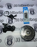 SHIMANO DEORE 10 - 11 S M5120 RD AND M4100 SHIFTER, SHIMANO CN-HG54 CHAIN WITH 11 - 42 T HENGYANG COGS