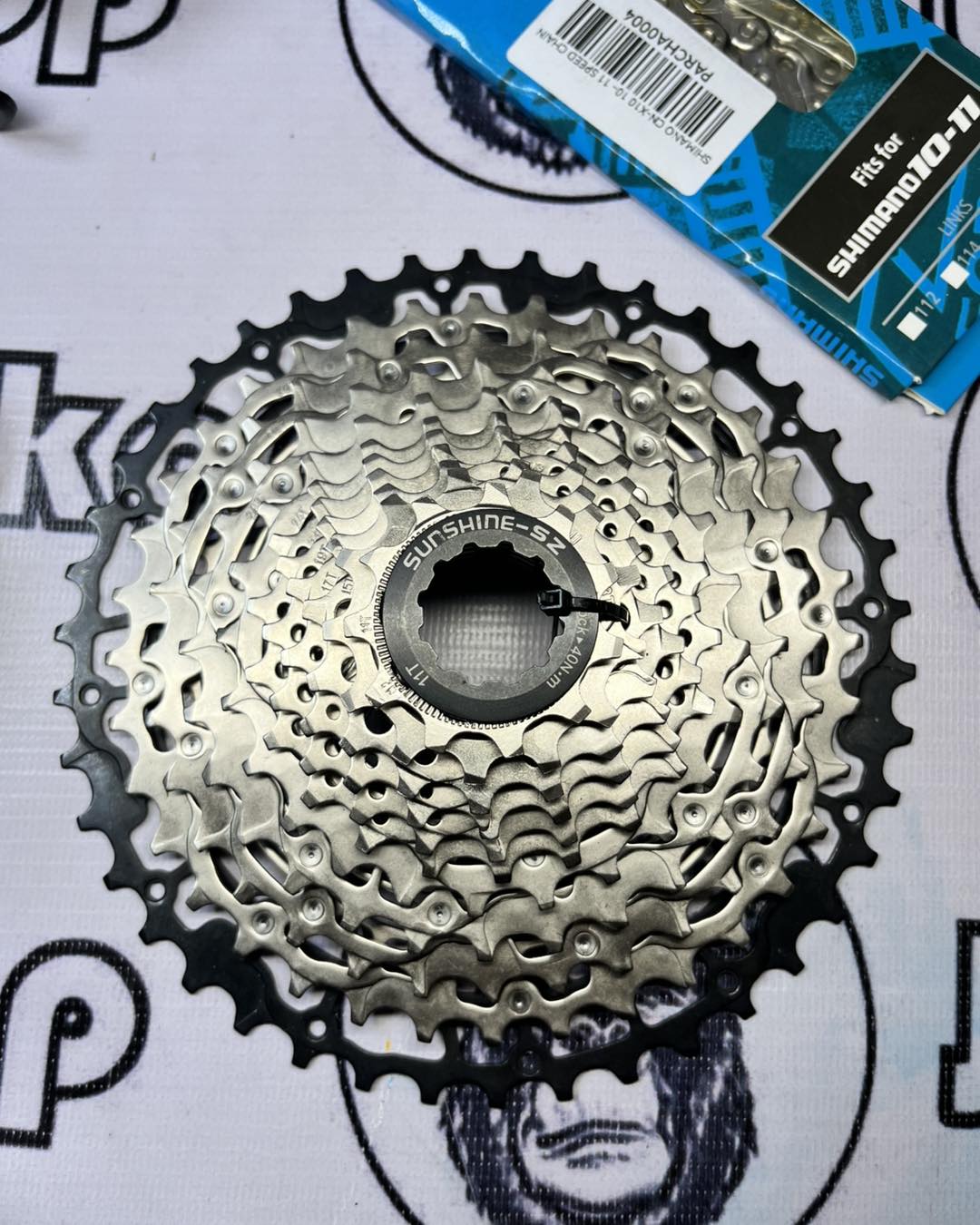 SHIMANO DEORE M5120 10-11 RD AND M5100 SHIFTER WITH SHIMANO 10-11 S CHAIN AND ULTRA LIGHT SUNSHINE 11-42T  COGS