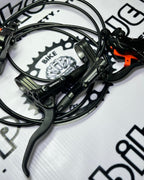 SHIMANO DEORE MT420 HYDRAULIC DISC BRAKE SET BL-MT401 BRAKE LEVER AND BR-MT420 BRAKE CALIPER 4 PISTON / QUAD PISTON