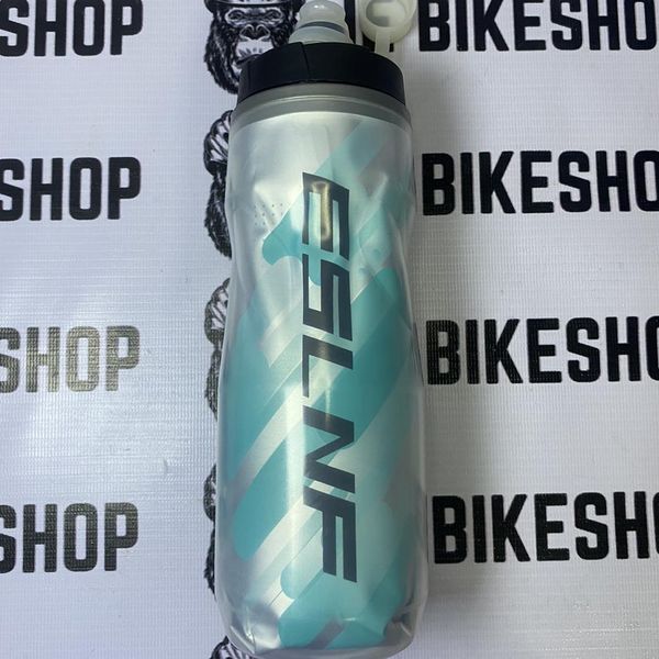 ESLNF insulated water bottle in Cool Breeze Blue for cycling and outdoor use.