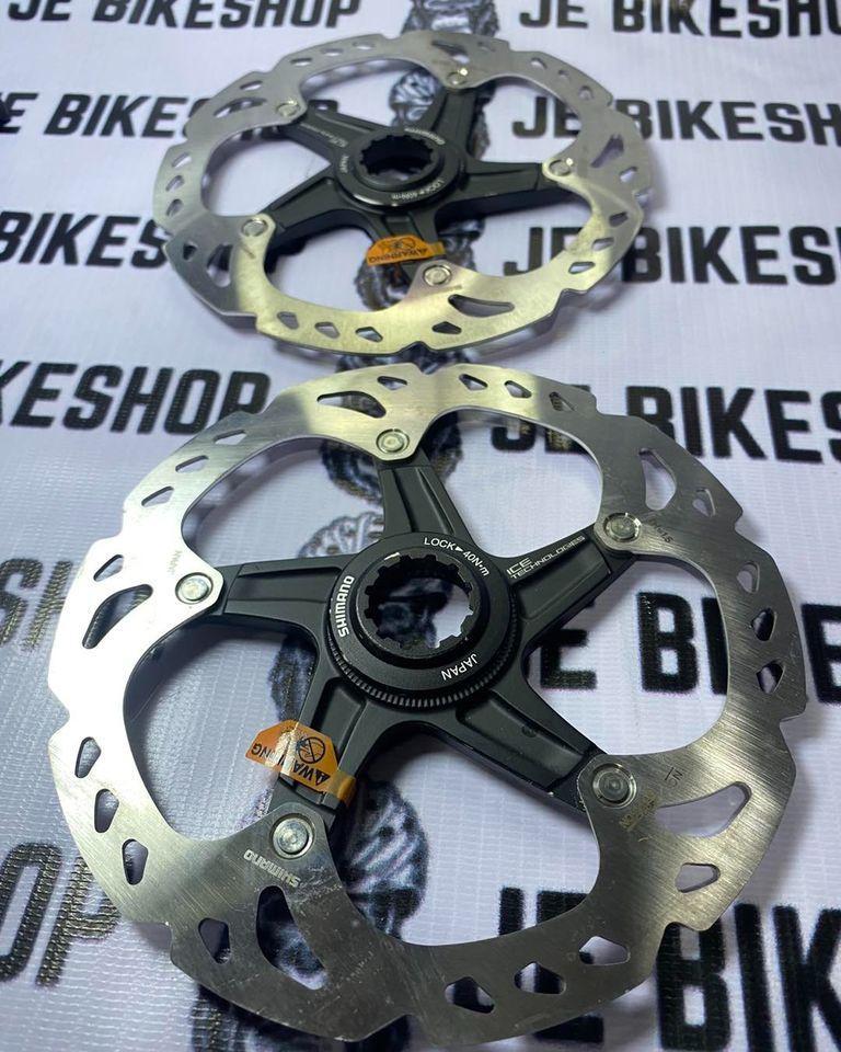 Shimano Deore XT SM-RT81-S Ice Tech 160mm center lock rotor.