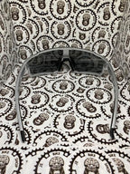 UV-protected silver cycling sunglasses for men and women.