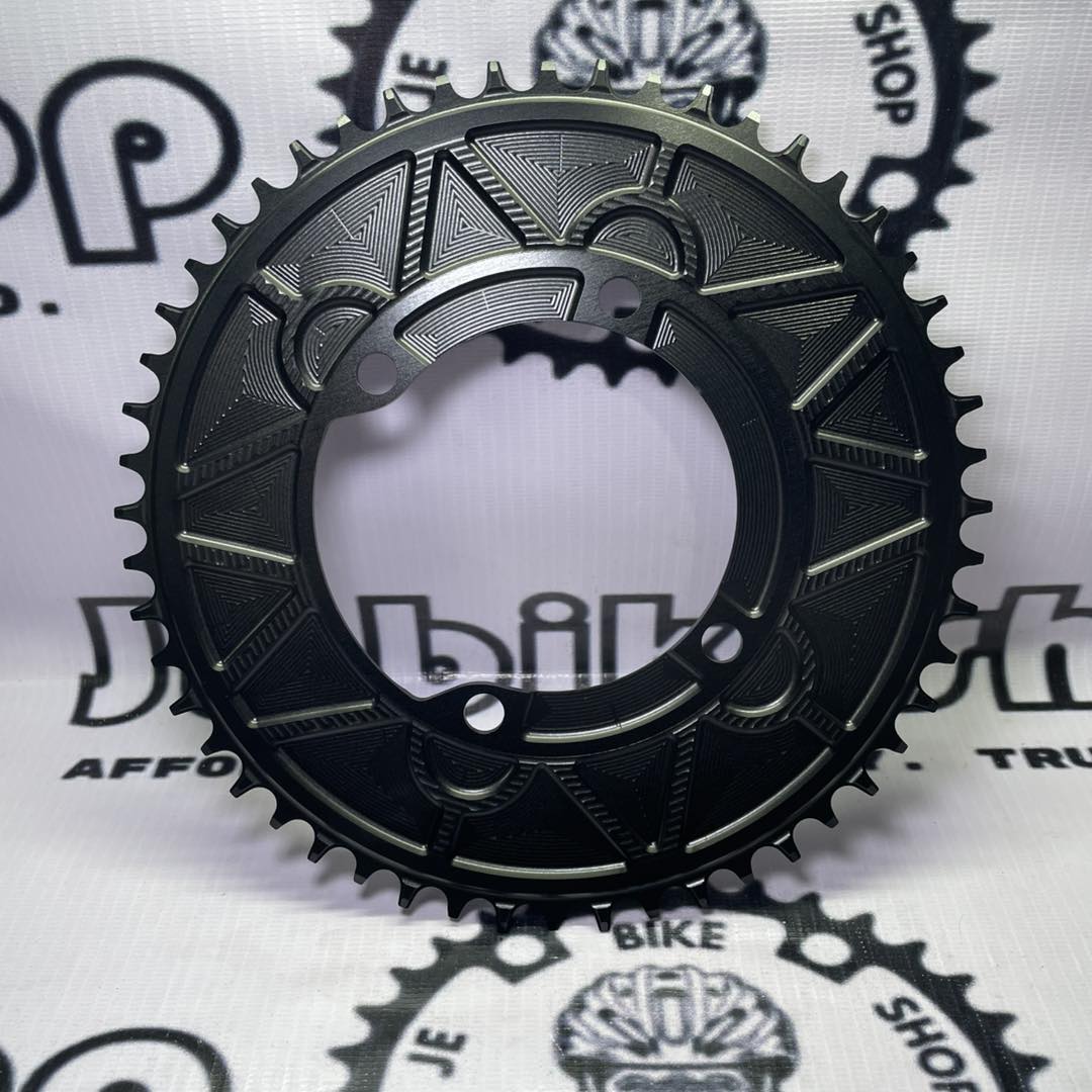 WUZEI 52T 104BCD ROUND BLACK CHAINRING