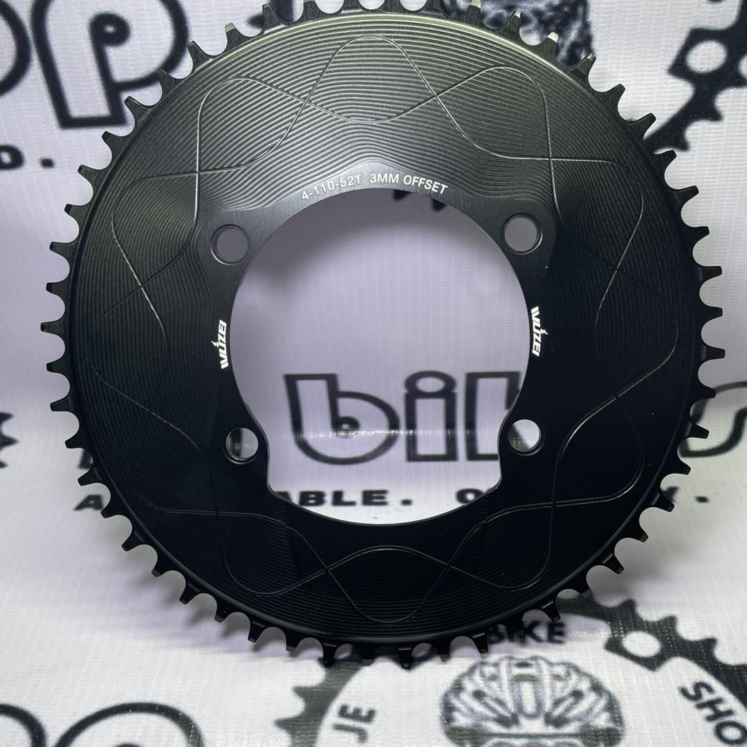WUZEI 52T 104BCD ROUND BLACK CHAINRING