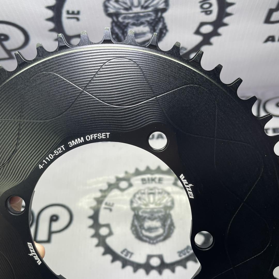 WUZEI 52T 104BCD ROUND BLACK CHAINRING