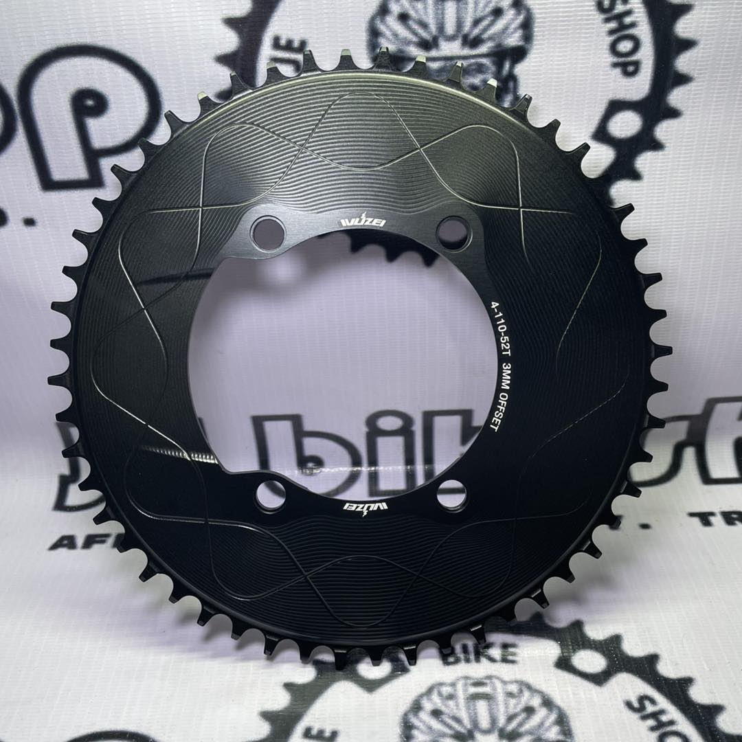WUZEI 52T 104BCD ROUND BLACK CHAINRING