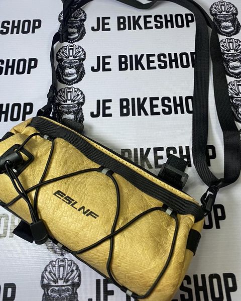 Bicycle sling bag and handlebar pouch ESLNF for easy access storage.