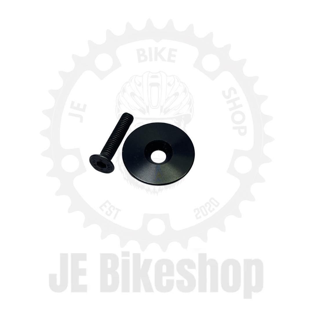 FLAT BLACK TOP CAP WITH STEEL BOLT ALUMINUM CAP