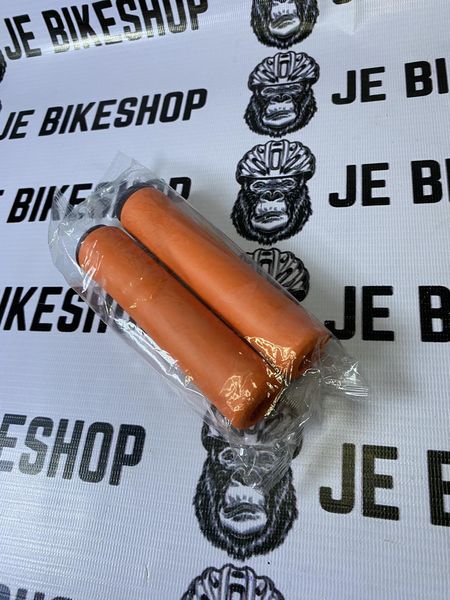 Ergonomic silicon grips pair for bicycles, black, red, yellow, and green