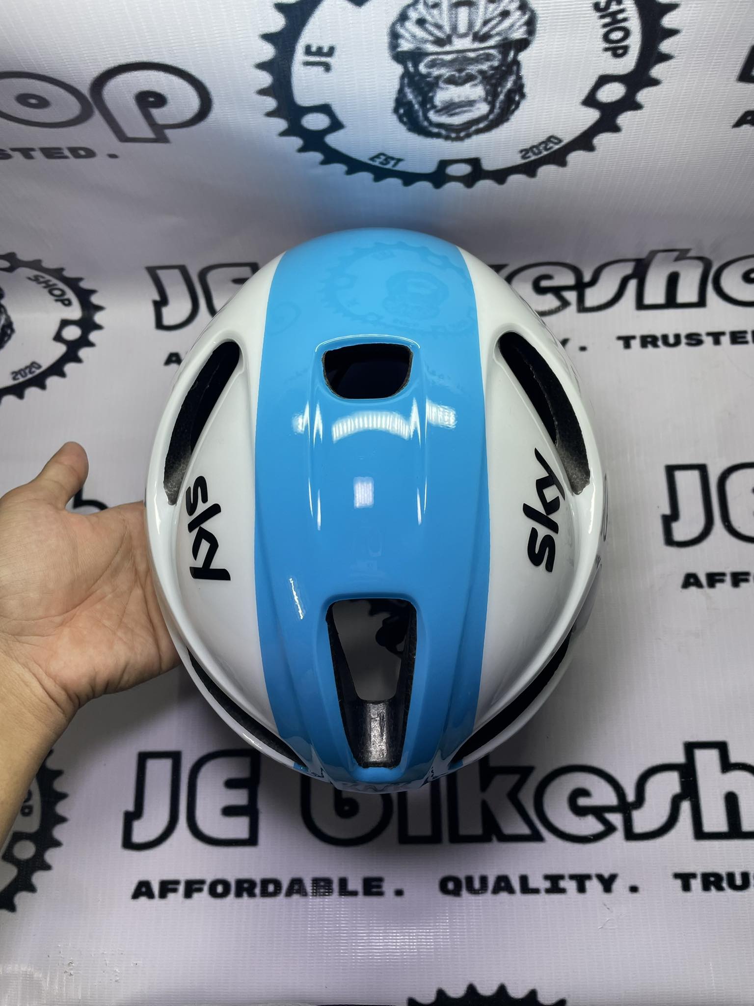 KASK UTOPIA WHITE BLUE MEDUIM HELMET