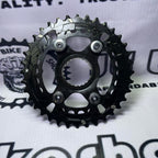 SHIMANO 36 / 26 T SH DIRECT ROUND BLACK CHAINRING  2BY  DEORE XT