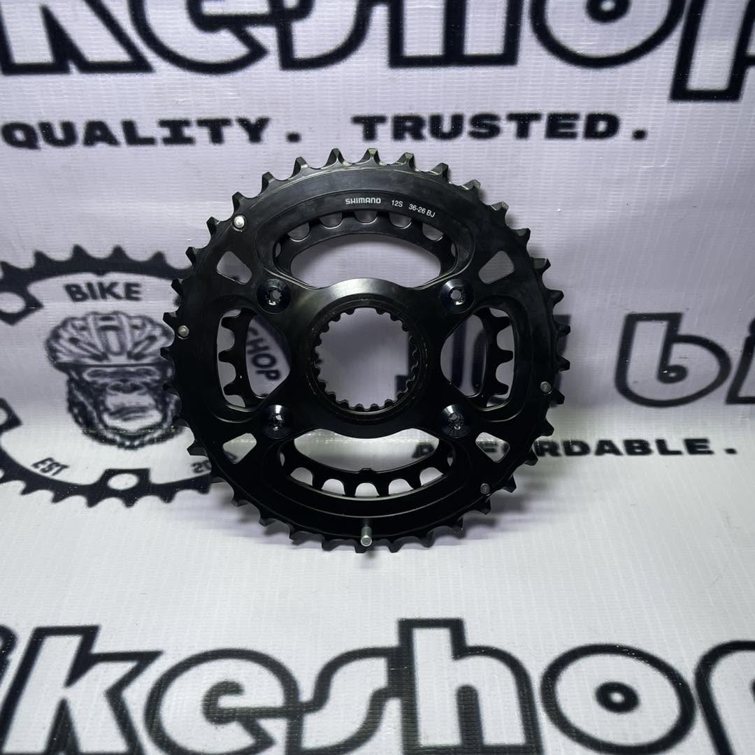 SHIMANO 36 / 26 T SH DIRECT ROUND BLACK CHAINRING  2BY  DEORE XT