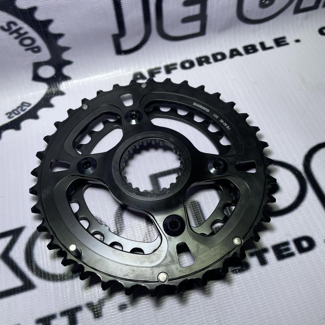 SHIMANO 36 / 26 T SH DIRECT ROUND BLACK CHAINRING  2BY  DEORE XT