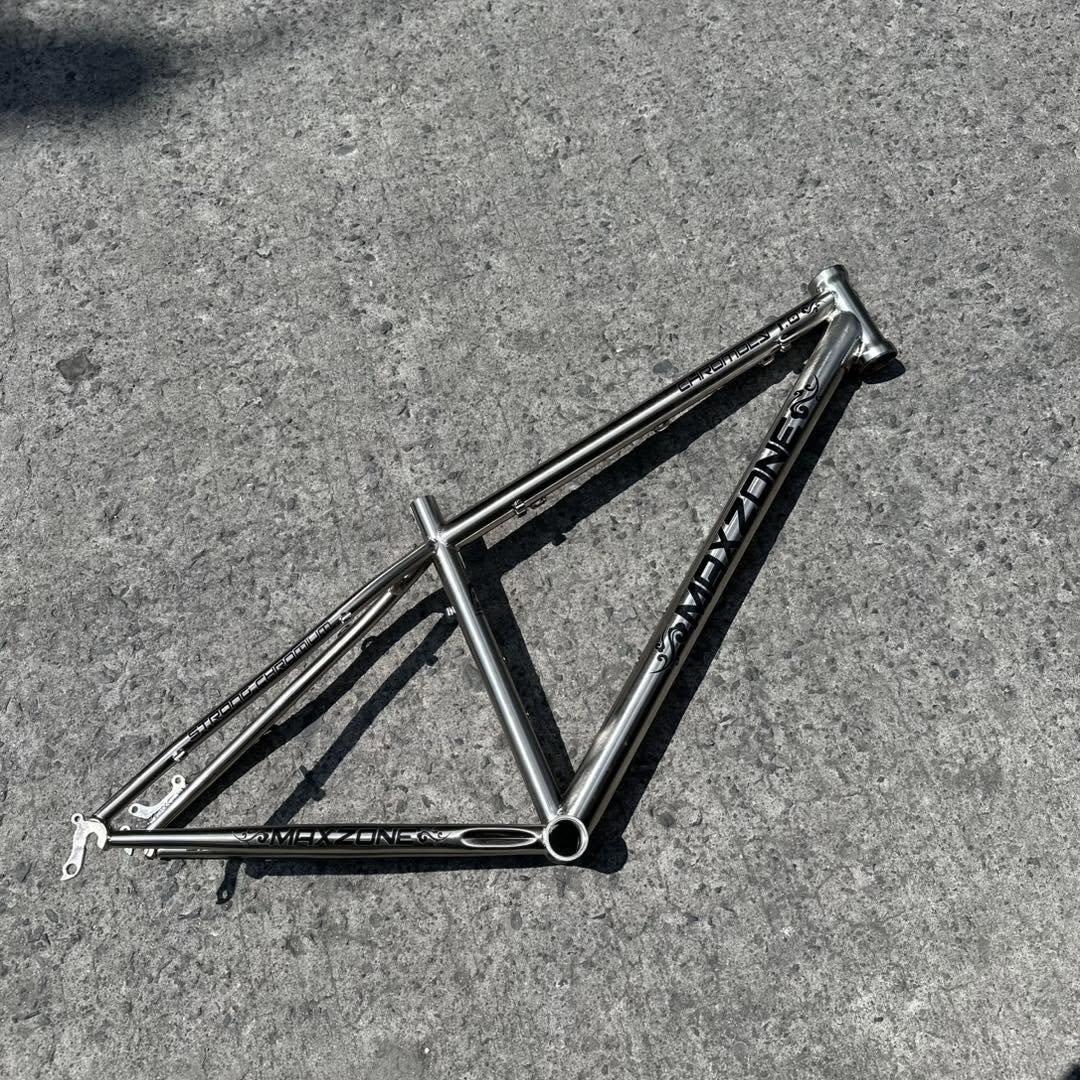 MAXZONE 27.5 CHROMOLY STEEL FINISH 1.0 SMALL SILVER 15.5 FRAME